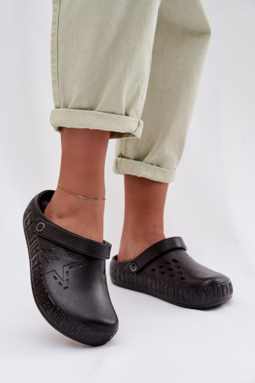 Chinelos Tamancos Feminino Chinelos leves Big Star TT274A084 cor preta