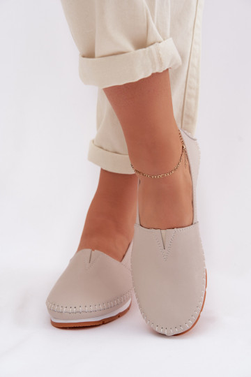 Botas femininas de couro S.Barski LR61-7051 cor areia