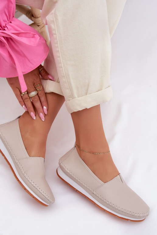 Pele sapato Feminino S.Barski LR61-7051 bege