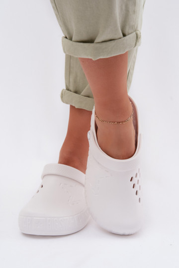 Chinelos Tamancos Feminino Chinelos leves Big Star TT274A081 cor branca 2