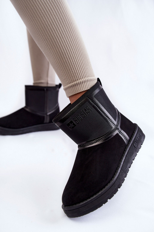 Feminino Um modelo atraente Botas de neve Big Star KK274614 cor preta