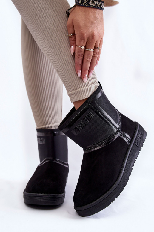 Feminino Um modelo atraente Botas de neve Big Star KK274614 cor preta