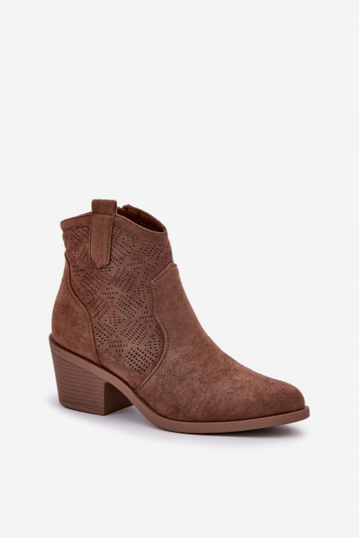 botas estilo coParaboy Casal o castelo Eko Camurça a céu aberto S.Barski HY51-061 cor marrom
