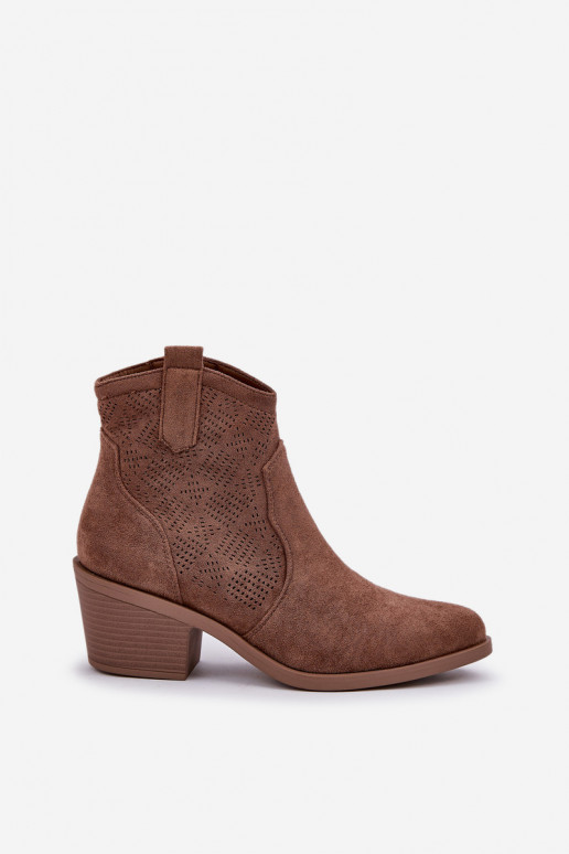 botas estilo coParaboy Casal o castelo Eko Camurça a céu aberto S.Barski HY51-061 cor marrom