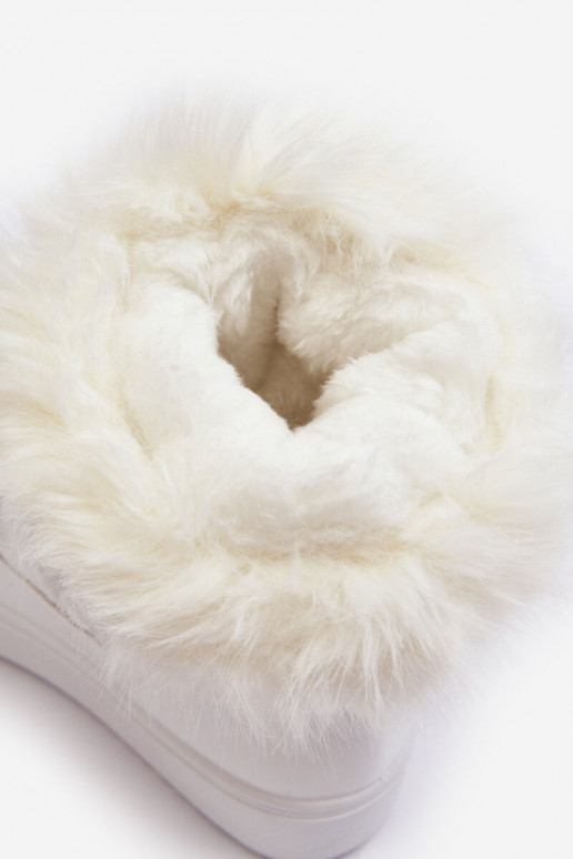 Feminino Botas de neve com atacadores cor branca Santero - cor branca