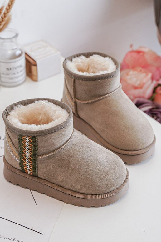 Botas de neve Botas aquecimento Infantil cor verde Leonora