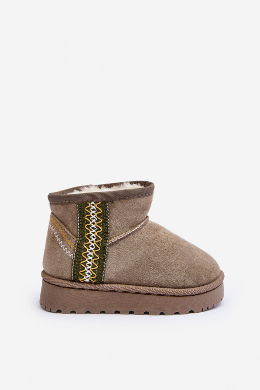 Botas de neve Botas aquecimento Infantil cor verde Leonora