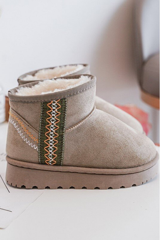 Botas de neve Botas aquecimento Infantil cor verde Leonora