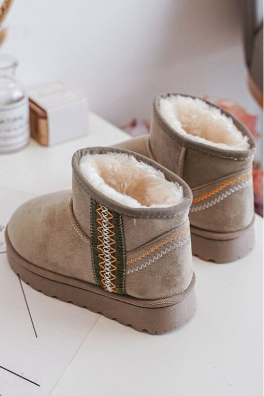 Botas de neve Botas aquecimento Infantil cor verde Leonora