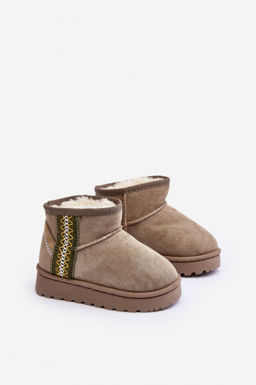 Botas de neve Botas aquecimento Infantil cor verde Leonora