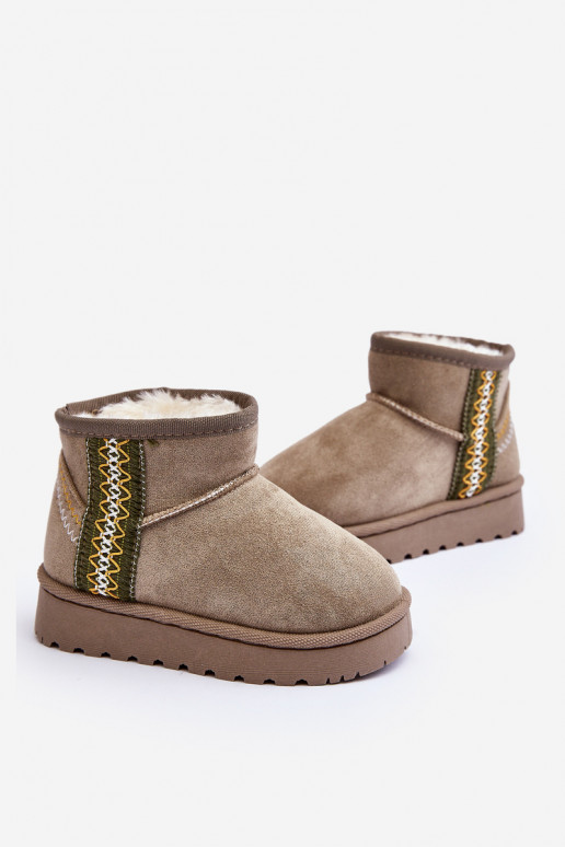 Botas de neve Botas aquecimento Infantil cor verde Leonora