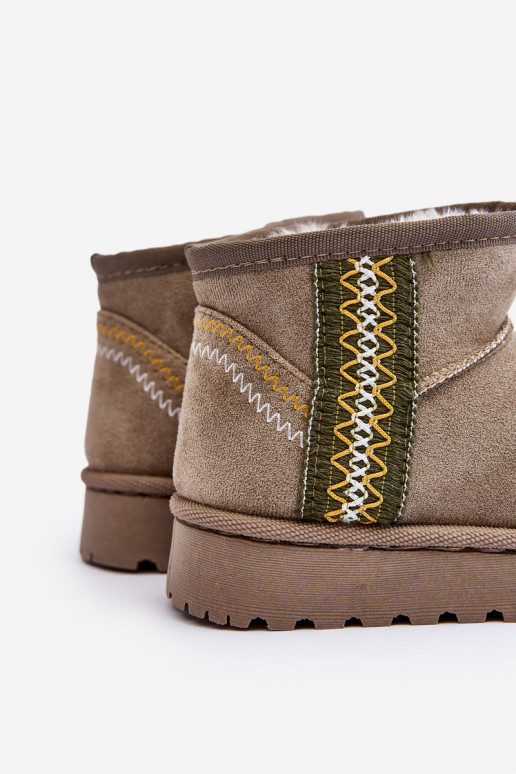 Botas de neve Botas aquecimento Infantil cor verde Leonora