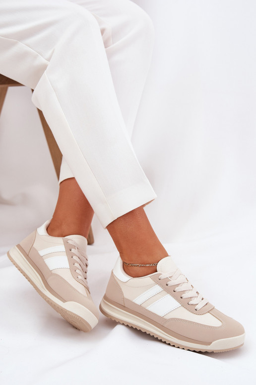 tênis À modalo de tênis Feminino com padrões de pele de leopardo bege Galabis