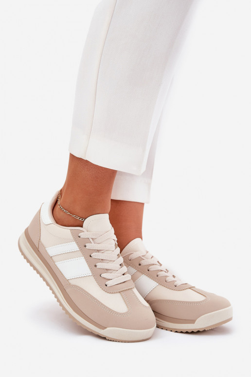 tênis À modalo de tênis Feminino com padrões de pele de leopardo bege Galabis