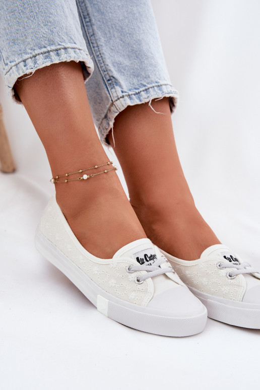 Tênis Sapatos de lazerHaftem Lee Cooper LCEM-25-31-3447L cor branca