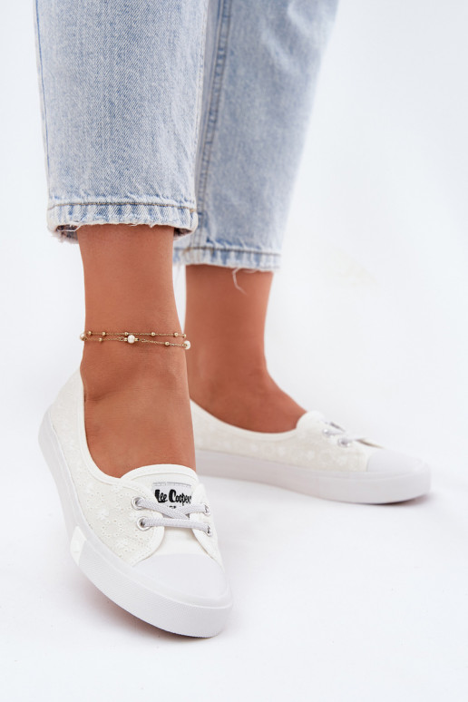 Tênis Sapatos de lazerHaftem Lee Cooper LCEM-25-31-3447L cor branca