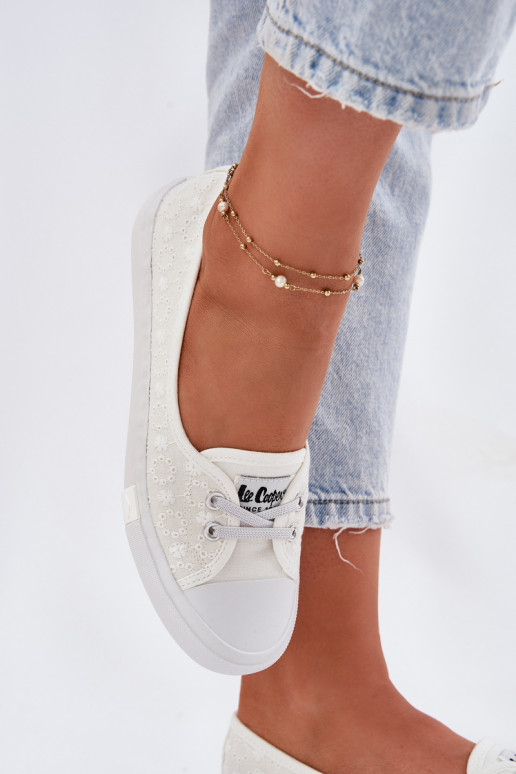 Tênis Sapatos de lazerHaftem Lee Cooper LCEM-25-31-3447L cor branca