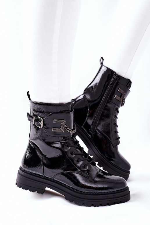 Feminino aquecimento Botins de trabalho cor preta Vanquish