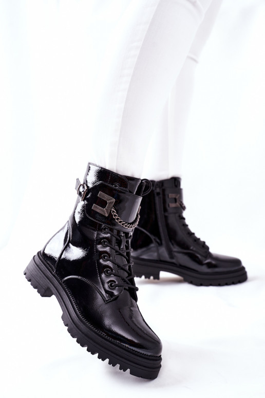 Feminino aquecimento Botins de trabalho cor preta Vanquish