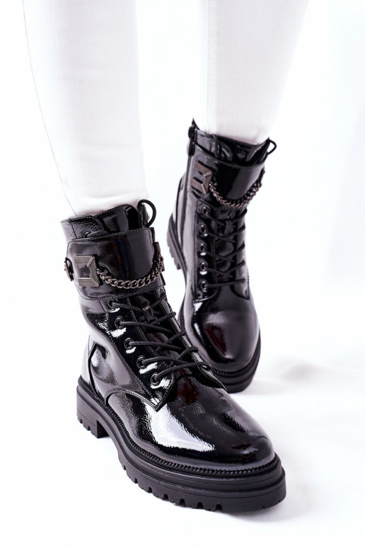 Feminino aquecimento Botins de trabalho cor preta Vanquish