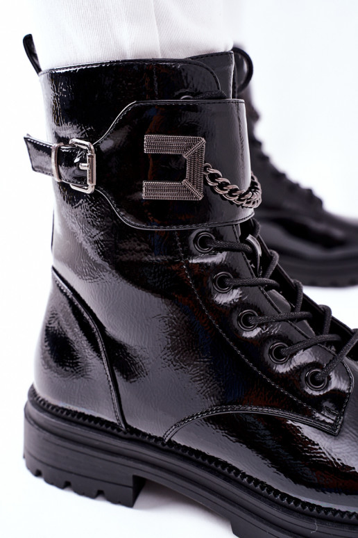 Feminino aquecimento Botins de trabalho cor preta Vanquish