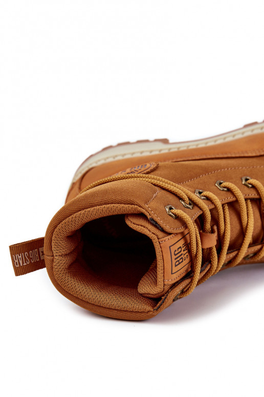 para homens Botas sapato Memory Foam Big Star KK174203 cor marrom