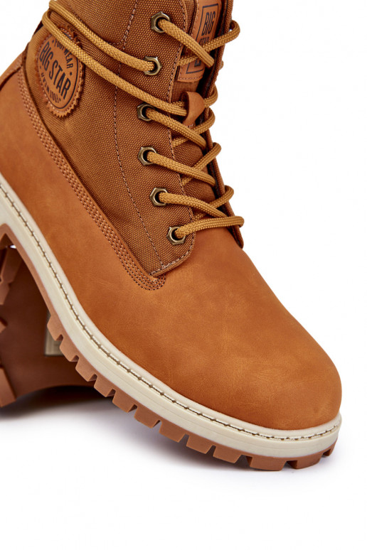 para homens Botas sapato Memory Foam Big Star KK174203 cor marrom