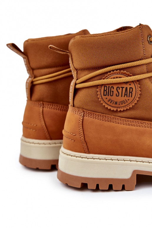 para homens Botas sapato Memory Foam Big Star KK174203 cor marrom