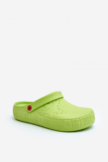 para homens Chinelos leves Tamancos Big Star II175005 cor verde