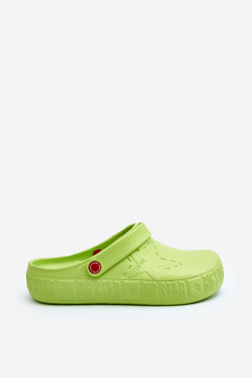 para homens Chinelos leves Tamancos Big Star II175005 cor verde 2