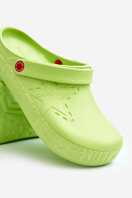 para homens Chinelos leves Tamancos Big Star II175005 cor verde
