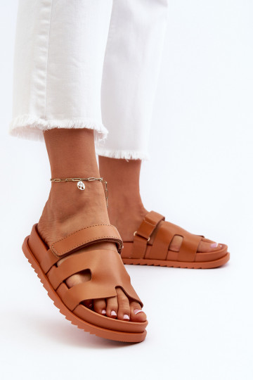 À modalo clássico Chinelos femininos cor marrom Molie