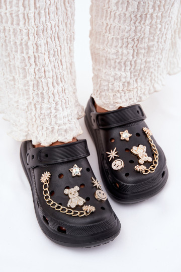 Chinelos leves Chinelos femininosPrzypinkami cor preta Linaviela 2