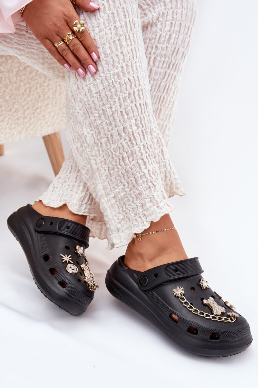 Chinelos leves Chinelos femininosPrzypinkami cor preta Linaviela