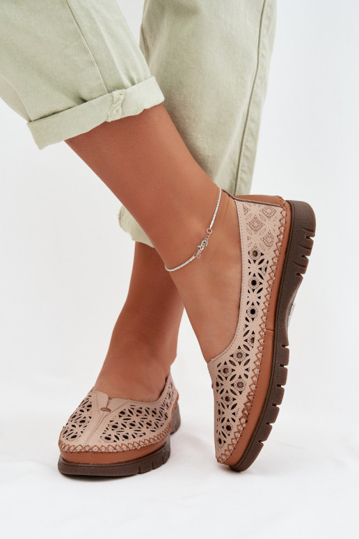 Bailarinas a céu aberto FemininoHabilitadoturalnej Skóry Sergio Leone SP-006 cor rosa