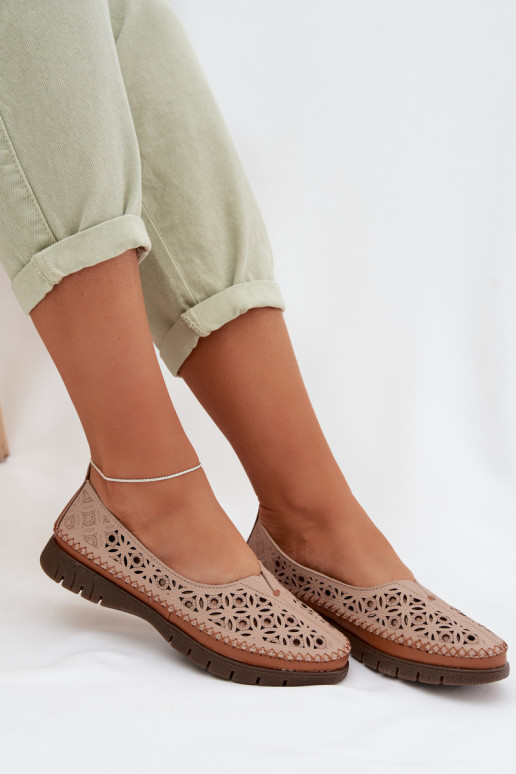 Bailarinas a céu aberto FemininoHabilitadoturalnej Skóry Sergio Leone SP-006 cor rosa