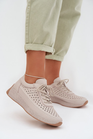 Pele sapato À modalo de tênis Feminino com elementos abertos Sergio Leone SP-013 cor cinza 2