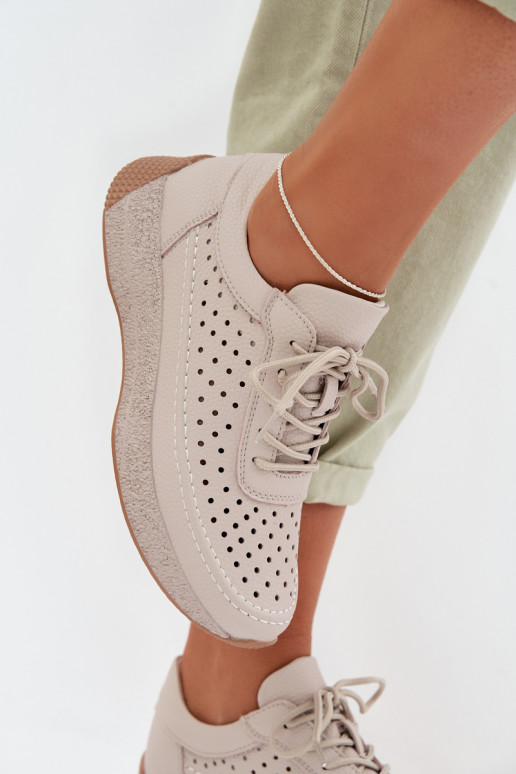 Pele sapato À modalo de tênis Feminino com elementos abertos Sergio Leone SP-013 cor cinza