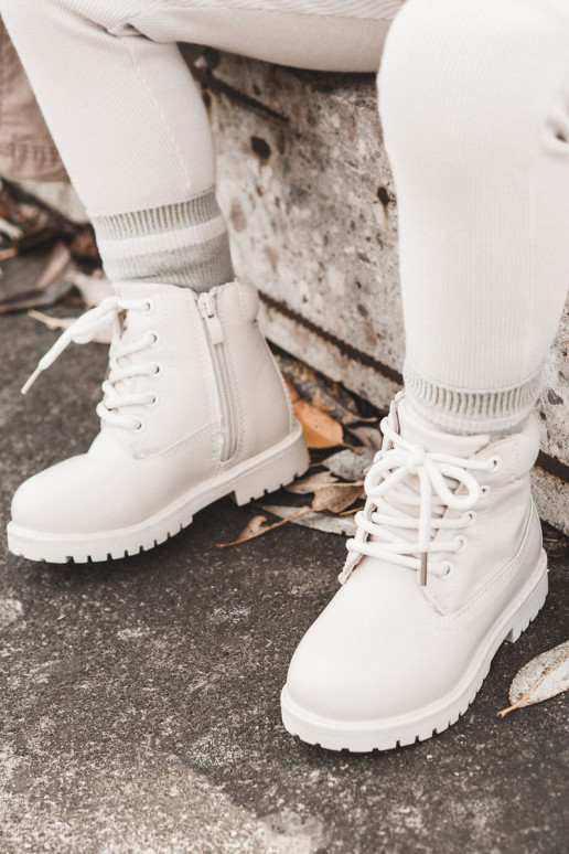 Botas infantis quentes cor de marfim Dexter