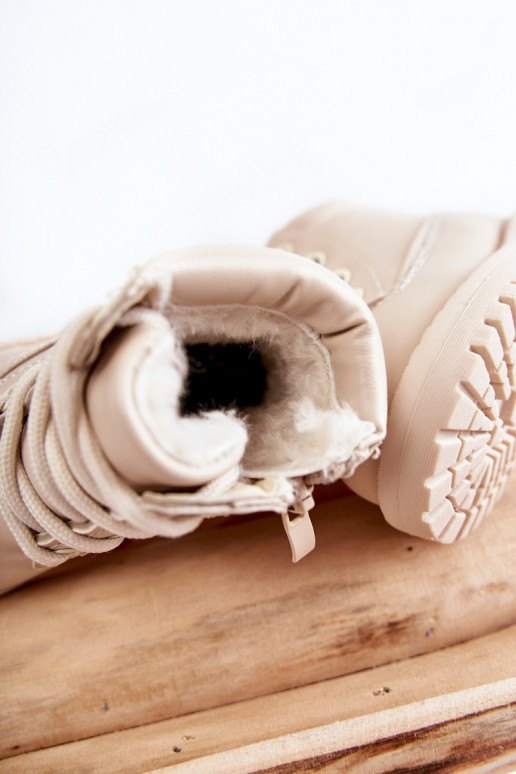 Botas infantis quentes cor de marfim Dexter