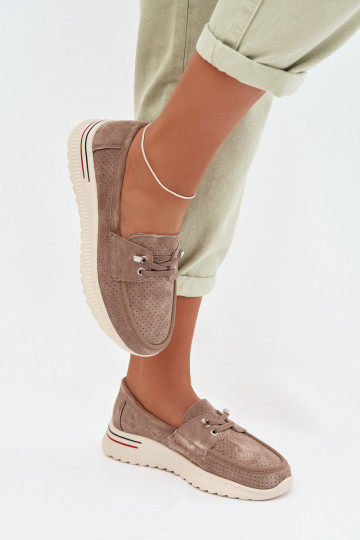 sapatoHabilitadoturalnego de camurçau bege Selorette