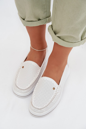 sapato FemininoHabilitadoturalnej Skóry S.Barski GR61-5980 cor branca