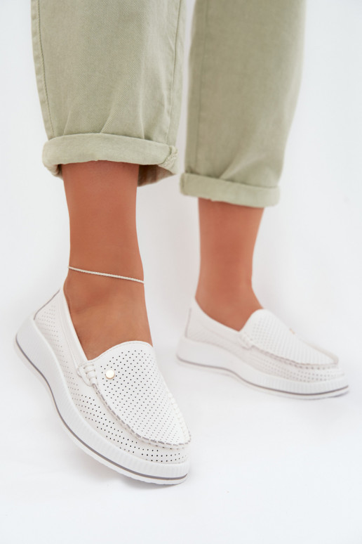 sapato FemininoHabilitadoturalnej Skóry S.Barski GR61-5980 cor branca