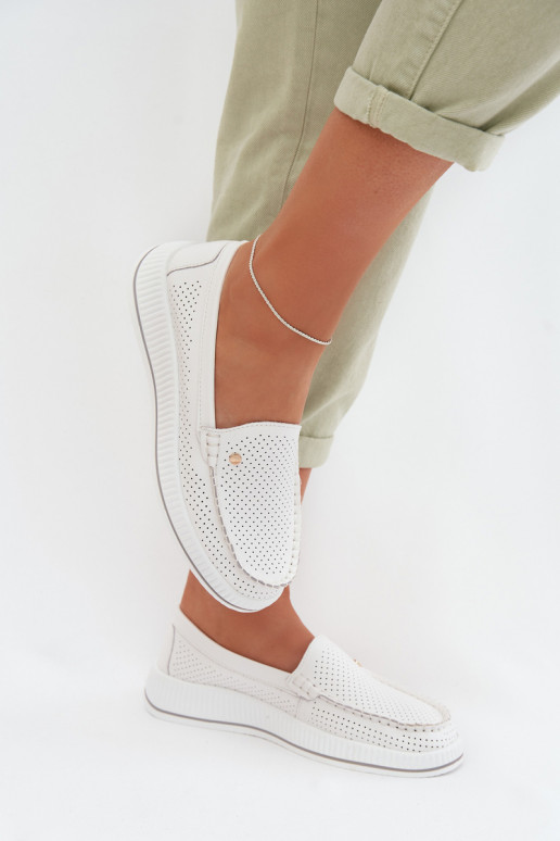 sapato FemininoHabilitadoturalnej Skóry S.Barski GR61-5980 cor branca