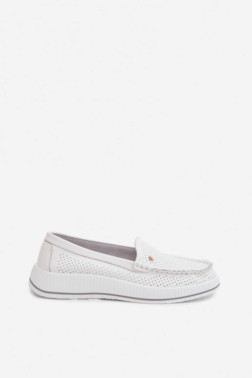 sapato FemininoHabilitadoturalnej Skóry S.Barski GR61-5980 cor branca