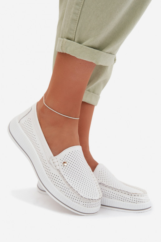 sapato FemininoHabilitadoturalnej Skóry S.Barski GR61-5980 cor branca