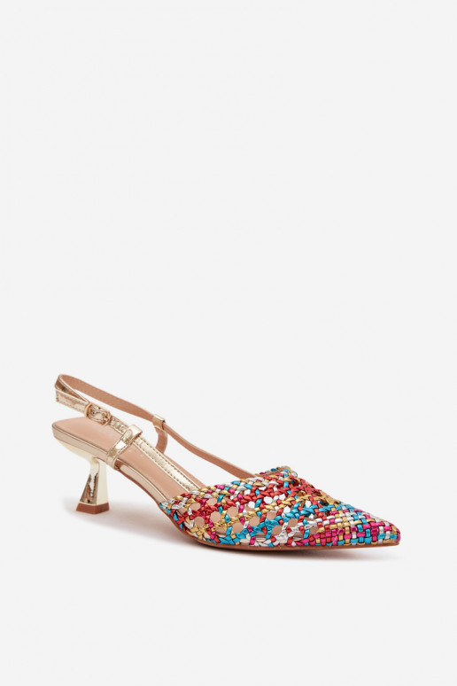 sandálias estampadas Feminino com salto Cores diferentes Selinae