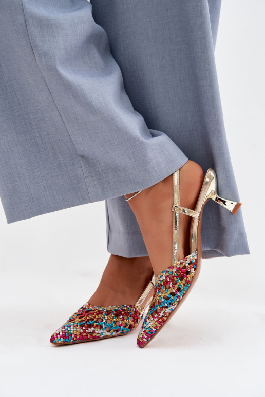 sandálias estampadas Feminino com salto Cores diferentes Selinae