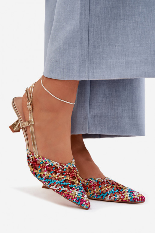 sandálias estampadas Feminino com salto Cores diferentes Selinae