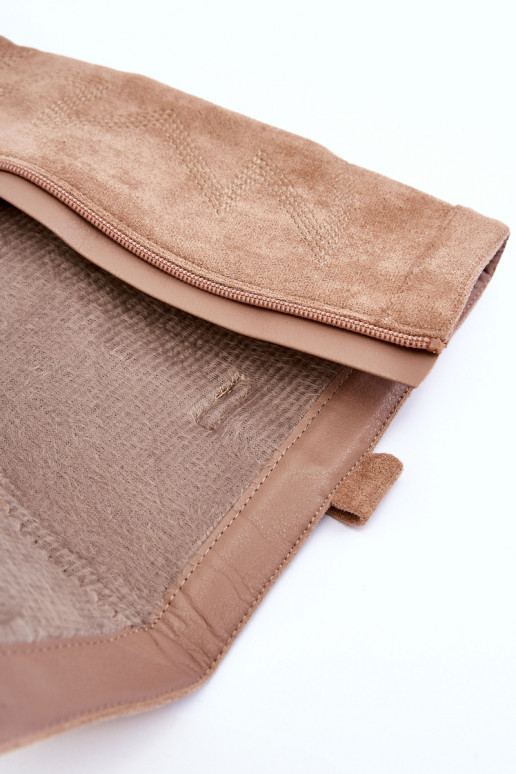 de camurça botas femininas com salto bege Khabira